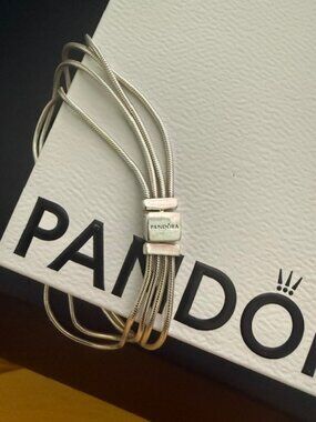 Pandora 3 Strand Snake Bracelet 7.6 inches
